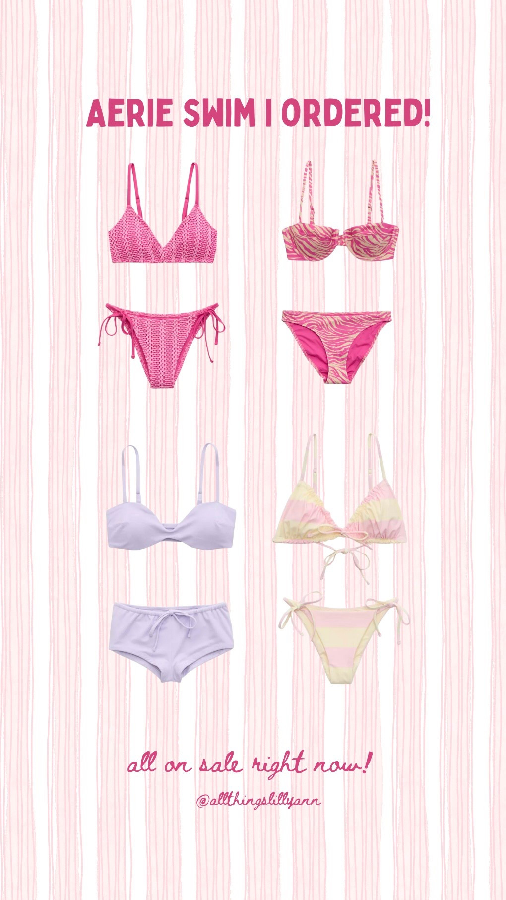 Ordered the cutest colorful aerie swimmies!!! They’re all on sale right now too🫶🏻 I ordered XS in bottoms and S in the tops! 

#LTKSwim #LTKSpringSale