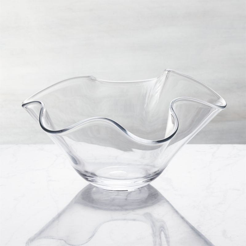 Mila Glass Centerpiece Bowl + Reviews | Crate & Barrel | Crate & Barrel