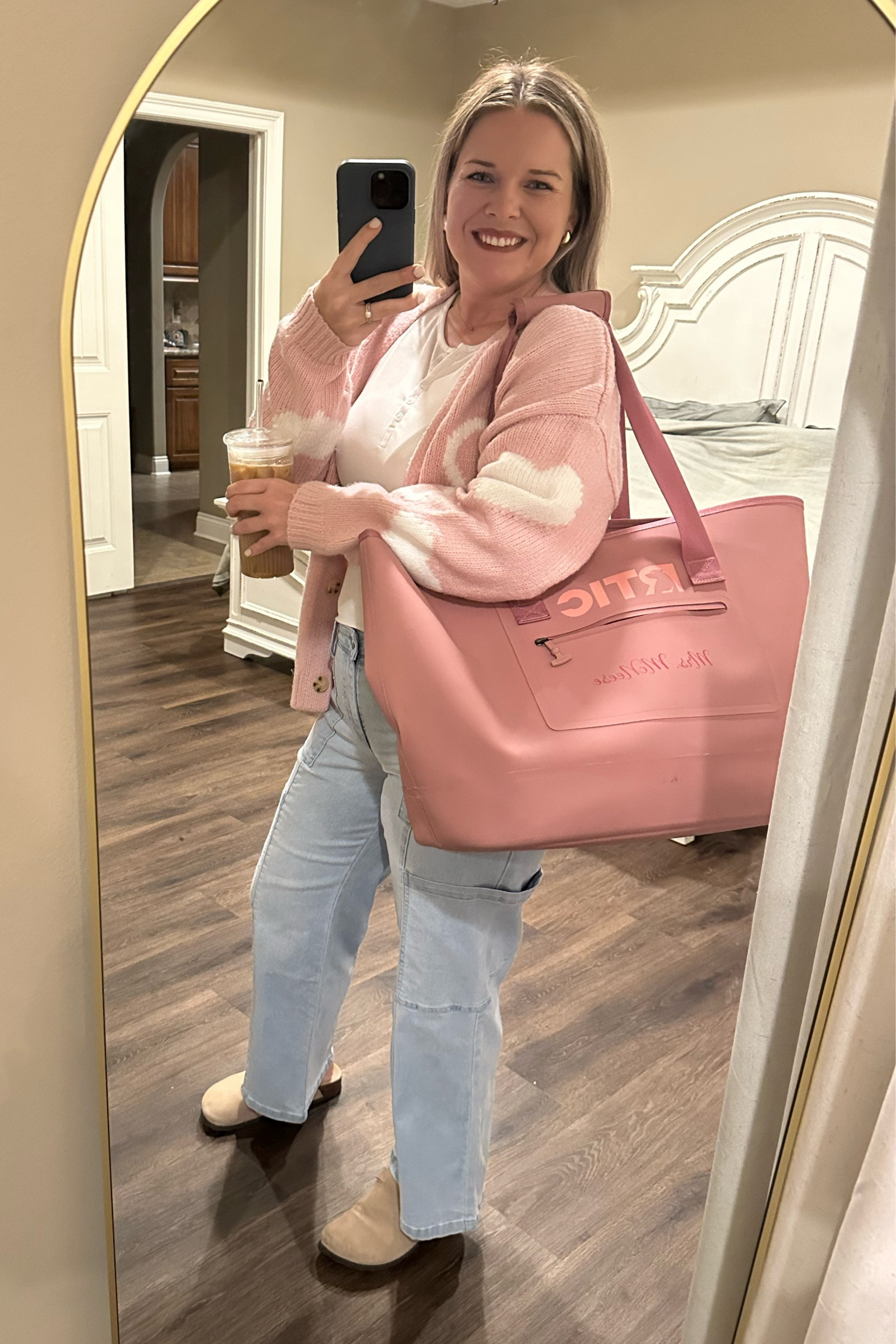 valentine cardigan pink white heart rtic bag teacher bag duffle bag tote bag cargo jeans slip on shoes

5’6”
Cardigan - small
Jeans - 9/29 junior
Rtic Bag - large more color options

#LTKBeauty #LTKFindsUnder50 #LTKStyleTip