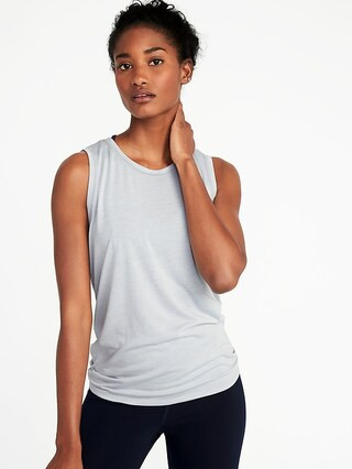 Stripe-Mesh Tie-Back Tank for Women | Old Navy US