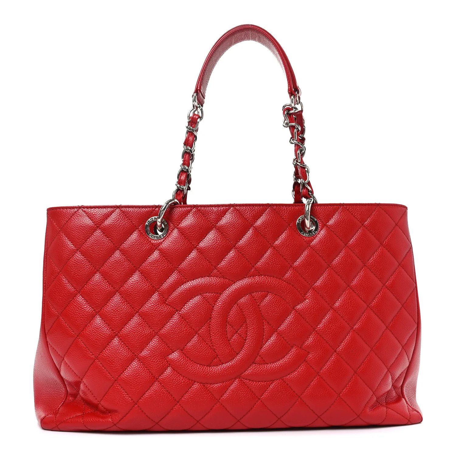 Chanel Caviar Quilted XL Grand Shopping Tote GST Red 1894338 | FASHIONPHILE (US)