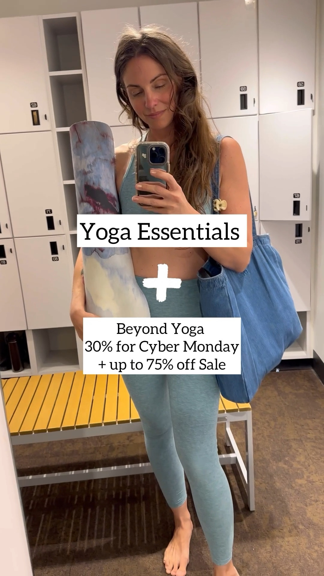 Cyber deals on these!! The popular patterns on deal sell out so buy quick! 
I’m wearing Spacedye Caught In The Midi High Waisted Legging in size Medium & in the color Blue Crush from 2019. Still holds up so well and looks new despite lots of wear in hot yoga! 
Bra is Spacedye Lift Your Spirits Bra also in medium & same color way. Also I love this Gap denim bag!

#yoga

#LTKselfcare #LTKCyberWeek #LTKfitnessgoals
