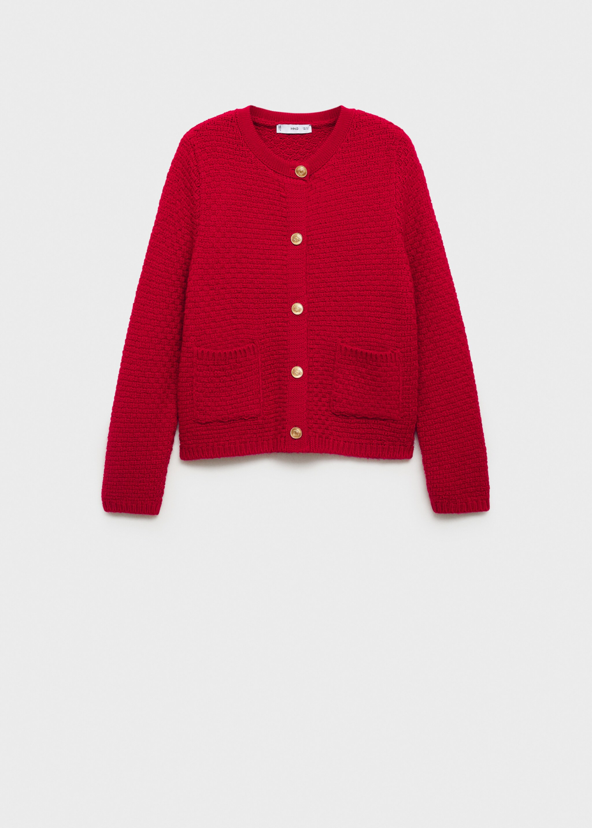 Cardigan mit Krausrippenmuster und Schmuckknöpfen | Mango EU