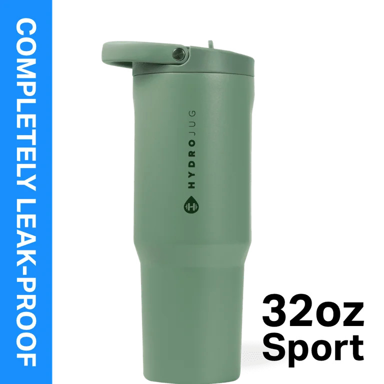 HydroJug Sport - Stainless Steel Tumbler with Straw 32oz, Vacuum Insulated, Leakproof Water Bottl... | Walmart (US)