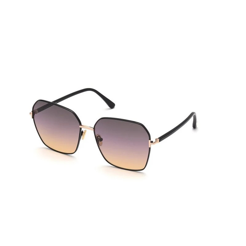 Tom Ford Eyewear Women's Tom Ford Ft0839 01B Sunglasses in Shiny Black | Size 62 | FT0839 Color 01B | LOZURI