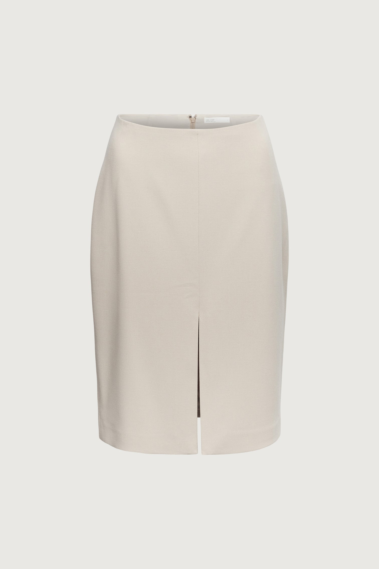 MIDI SUITING SKIRT WITH FRONT SLIT | OAK + FORT