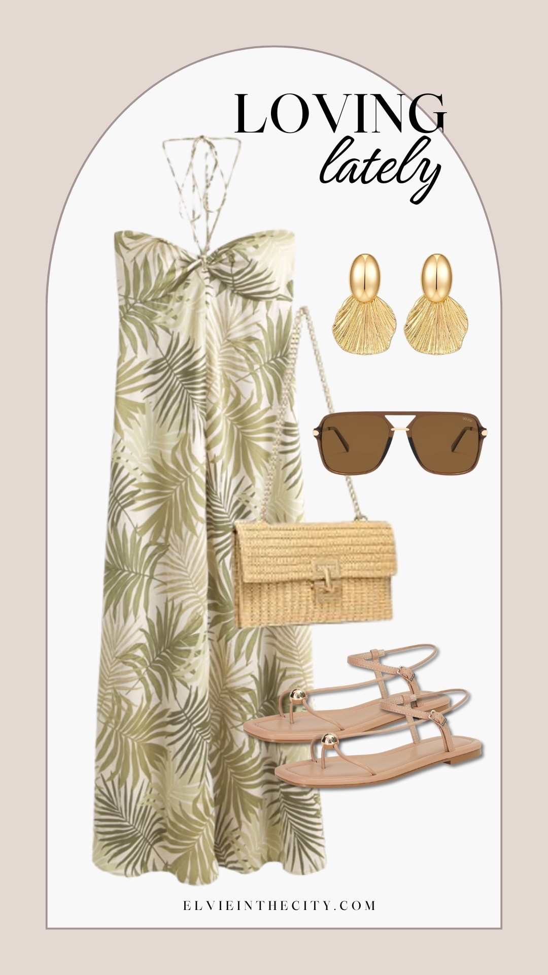 I’m loving this fern print maxi dress! I’ve paired it with gold fan-shaped earrings, sunglasses, a straw purse that can be worn as a clutch, shoulder bag, or crossbody, and strappy neutral square-toe sandals.

Ootd, vacation outfit, cruise outfit, resort style, fashion over 40, over 50 style, affordable fashion

#LTKOver40 #LTKootd #LTKFindsUnder50
