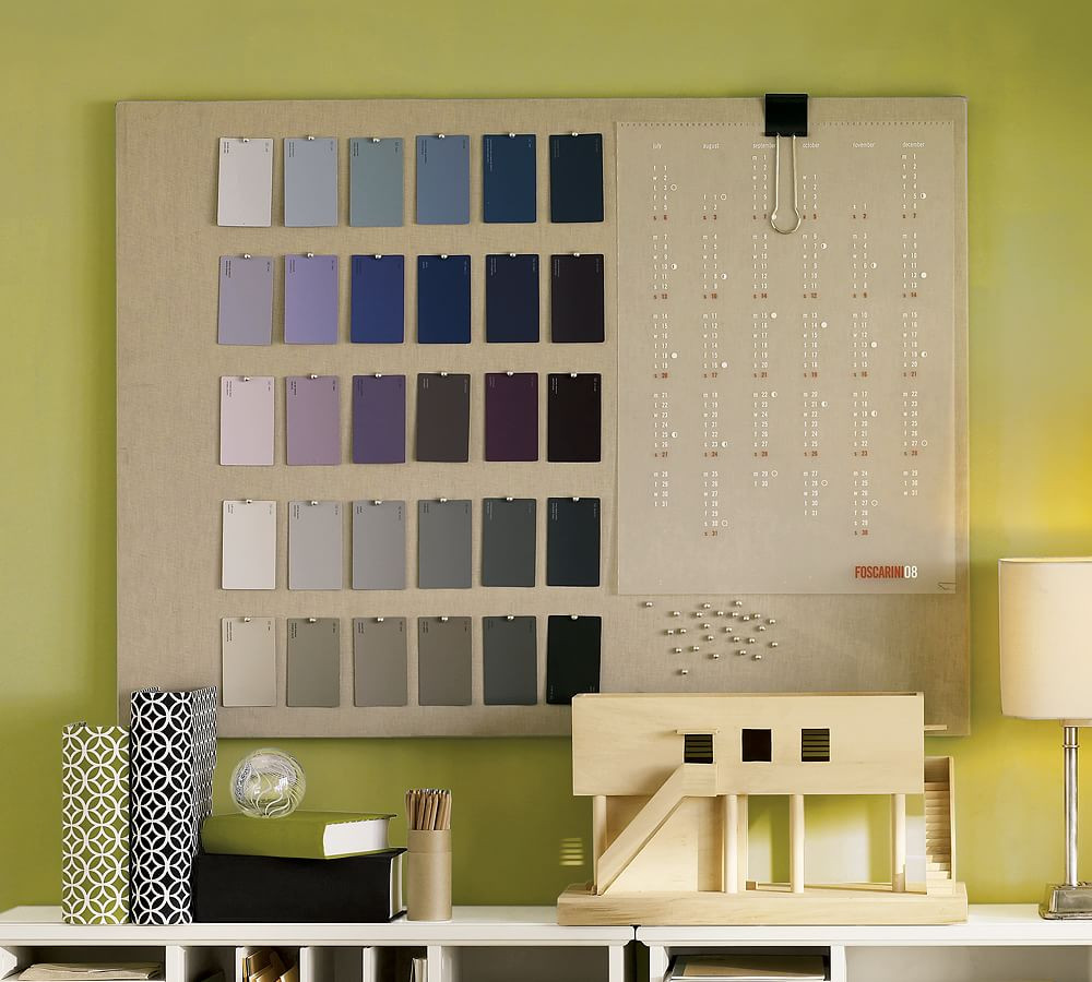 Linen Pinboard, 36 x 48&amp;quot;, Stone | Pottery Barn (US)