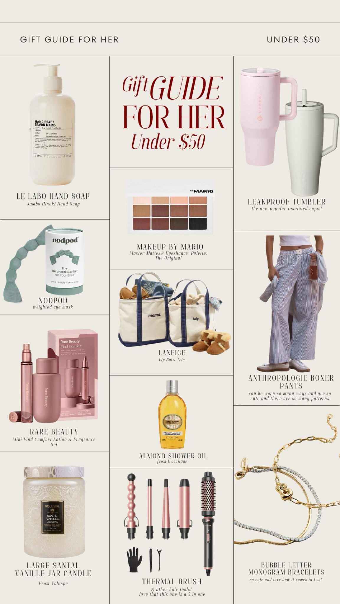 Gift guides under $50 🎄✨

#LTKHoliday #LTKSeasonal #LTKGiftGuide