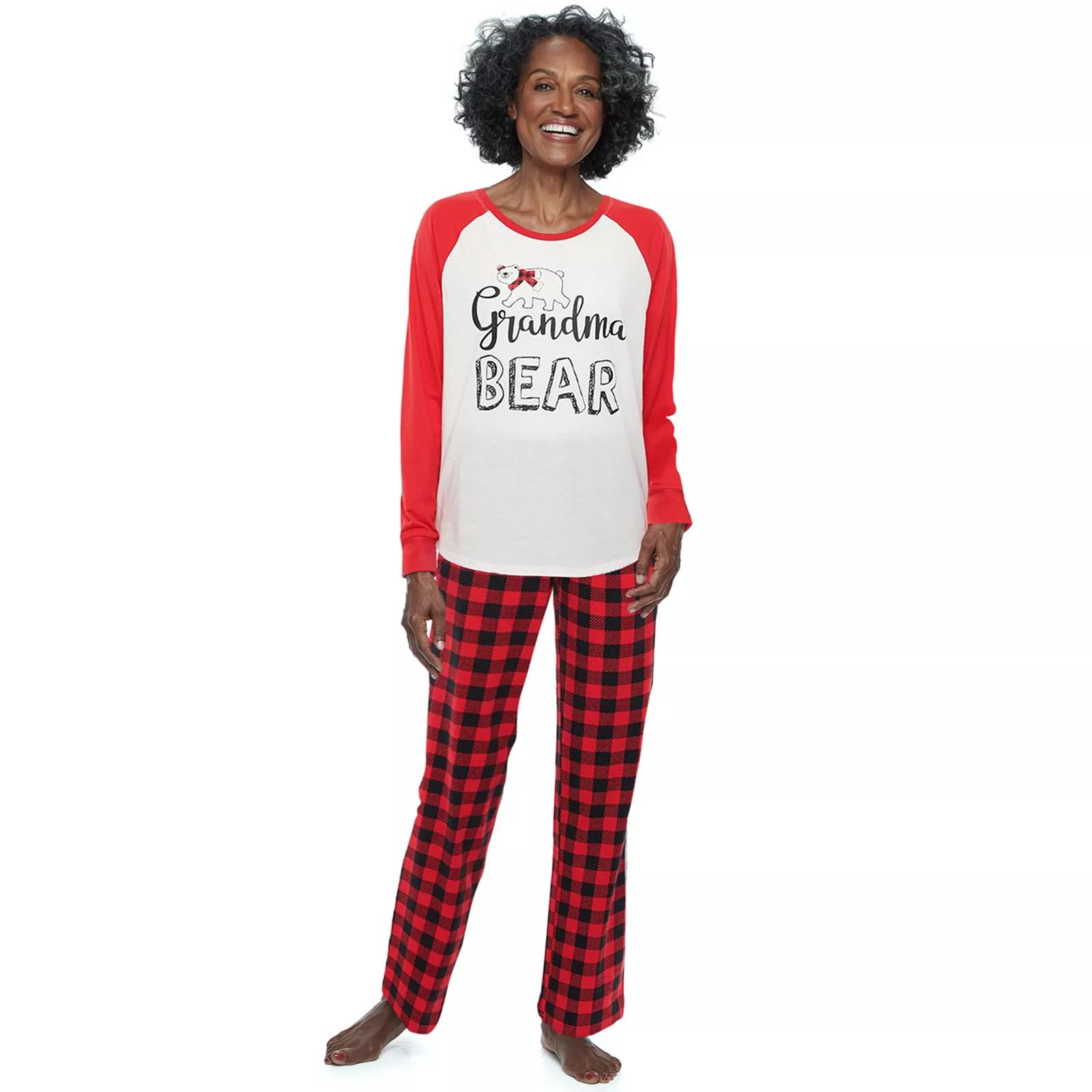 Women's Jammies For Your Families Cool Bear Top & Pants Pajama Set by Cuddl Duds, Size: XS, Brt Red | Kohl's