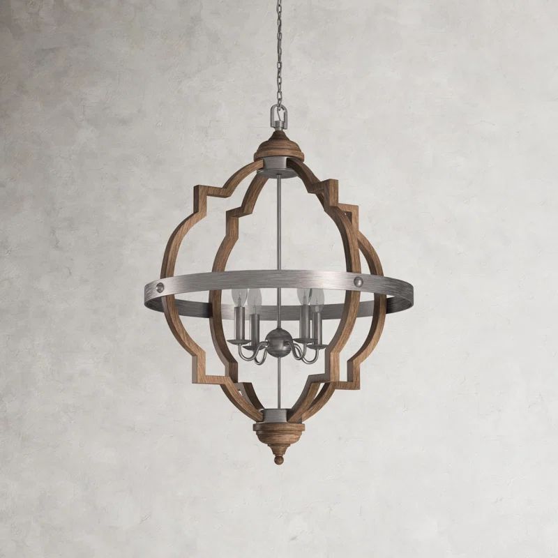 Freemont 4 - Light Dimmable Lantern Geometric Chandelier | Wayfair North America