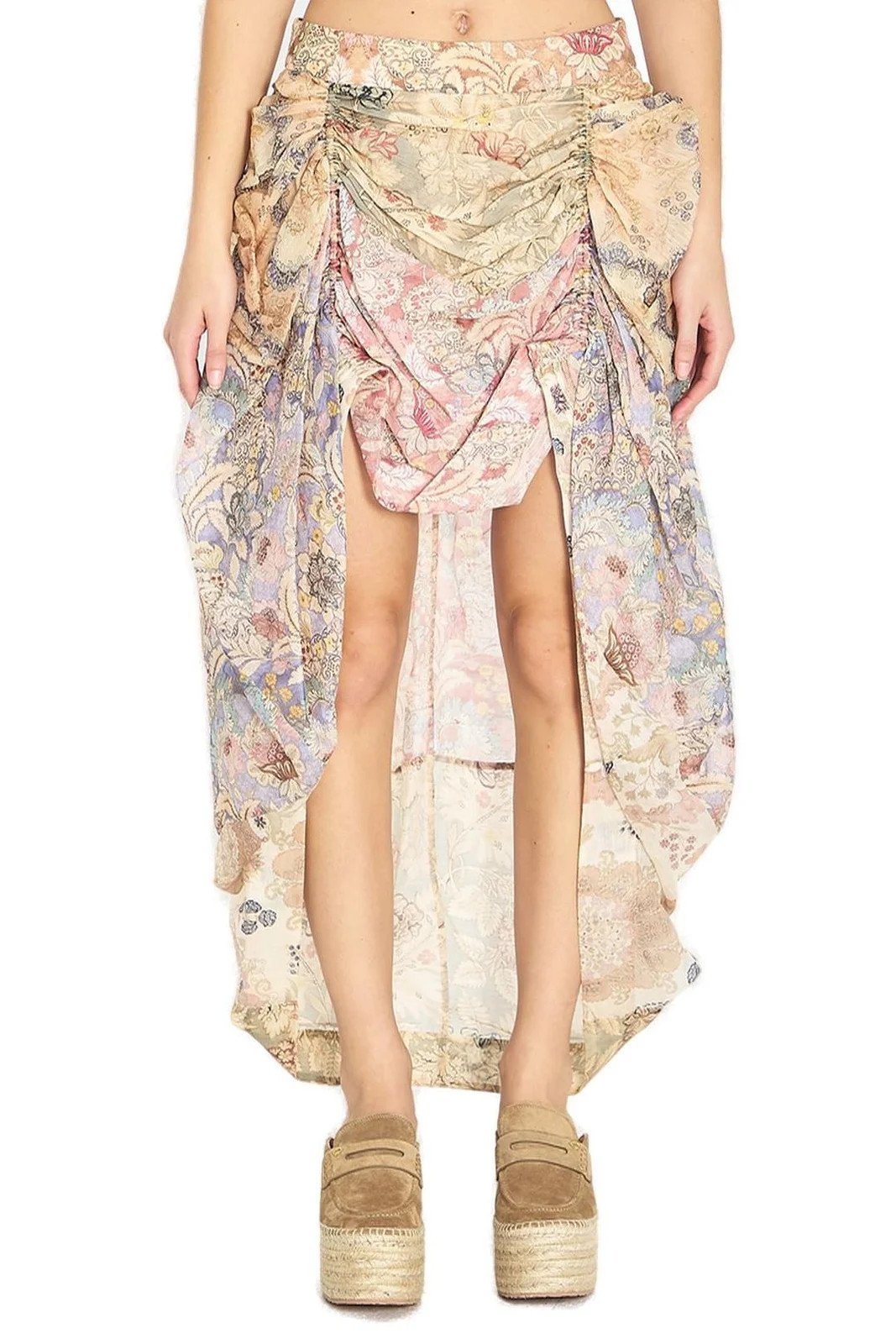 Zimmermann Rebellion Draped Midi Skirt | Cettire Global