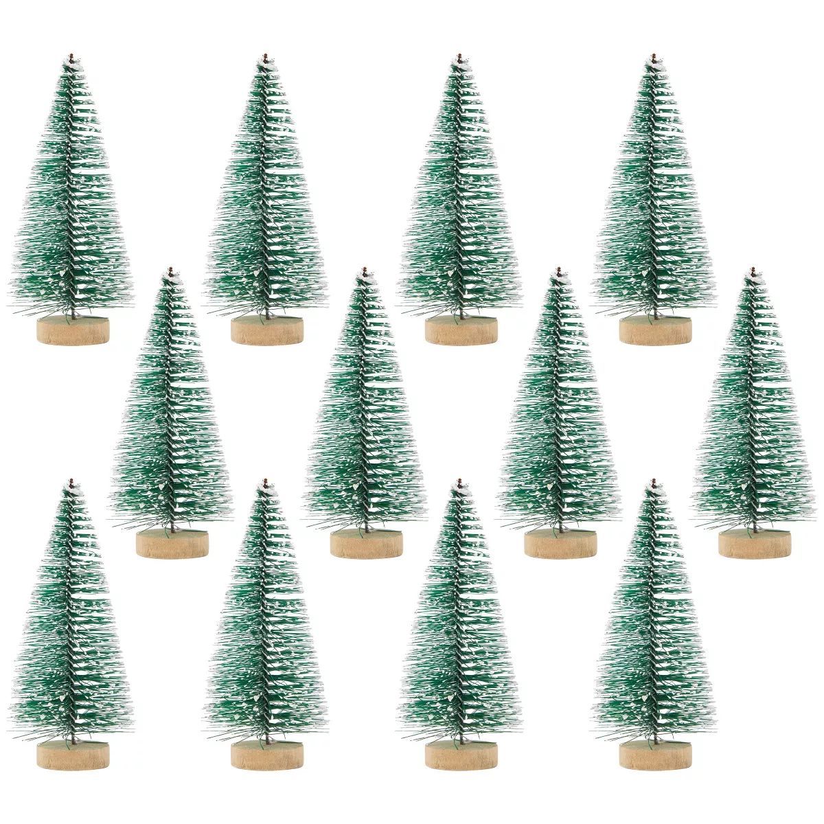 Juvale 12 Pack Mini Christmas Trees for Table Top Decorations, Holiday Decor, 4.25 x 2 Inches | Target
