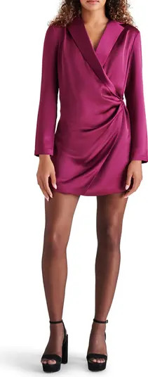 Jasper Long Sleeve Satin Blazer Minidress | Nordstrom