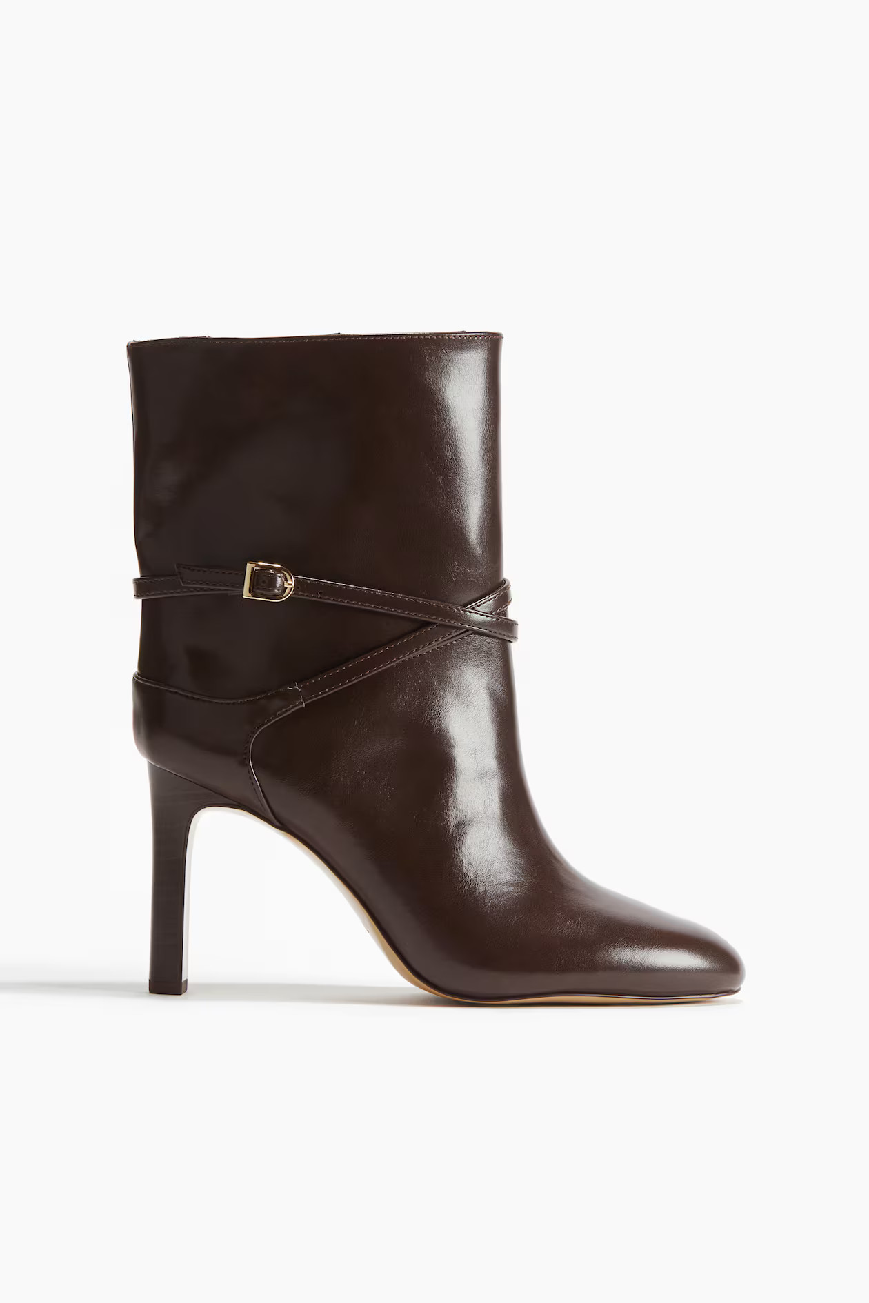 Heeled ankle boots - Dark brown - Ladies | H&M GB | H&M (UK, MY, IN, SG, PH, TW, HK)
