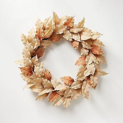 Neutral Leaf Wreath - Threshold designed with Studio McGee  | eBay | eBay US