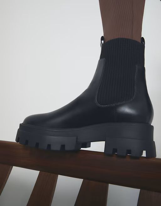 Pull&Bear - Bottines chelsea épaisses - Noir | ASOS | ASOS (Global)