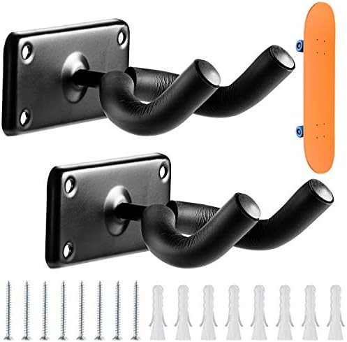 Esk8Club Skateboard Wall Hanger Premium Ski Hanger and Guitar Hanger Neatly Organized Wall Mount ... | Amazon (US)
