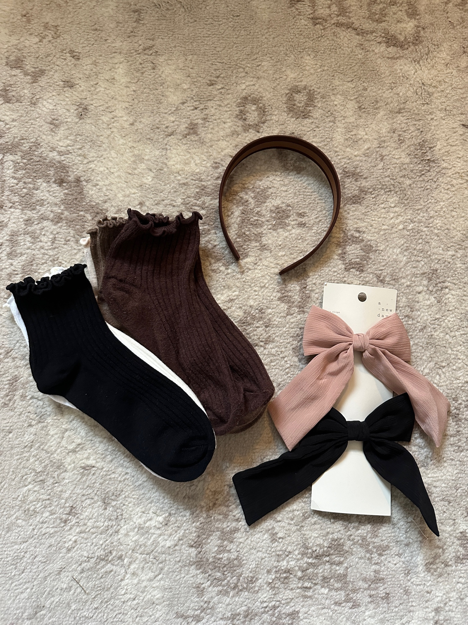 Neutral fall accessories from target

Black and tan Hair bow, brown satin headband, hair accessories, fall style inspo, minimalist style, neutral style, neutral accessories, ruffle socks, timeless accessories, capsule wardrobe, lettuce edge socks 

#LTKfindsunder50 #LTKstyletip #LTKsalealert