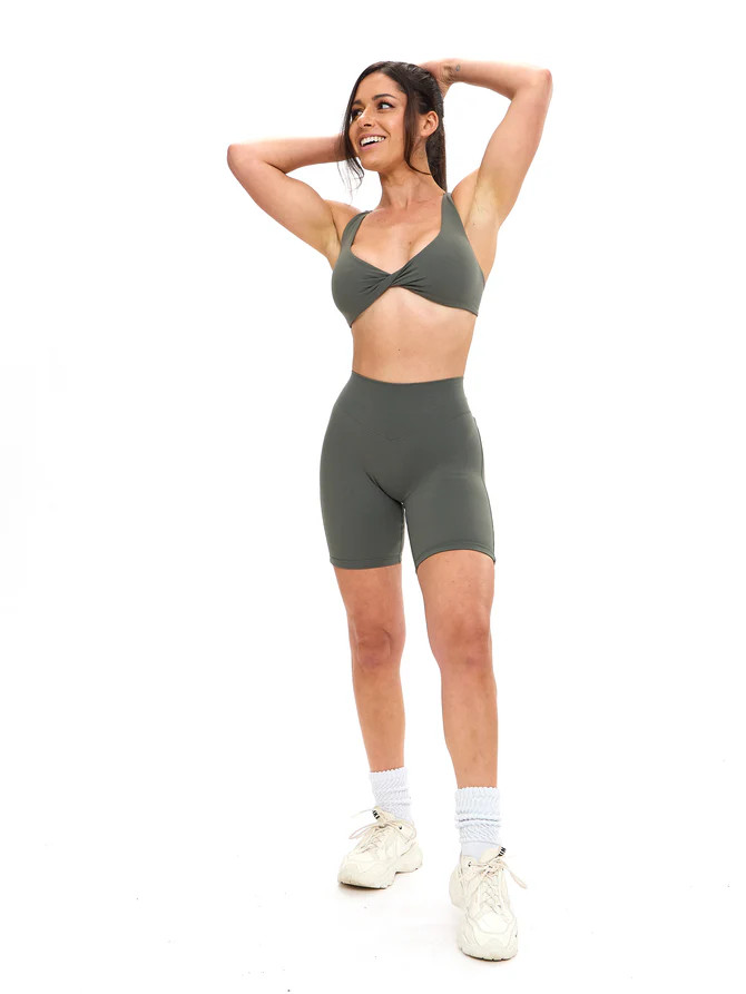 Glow Sports Bra - Shadow Sage | Buffbunny