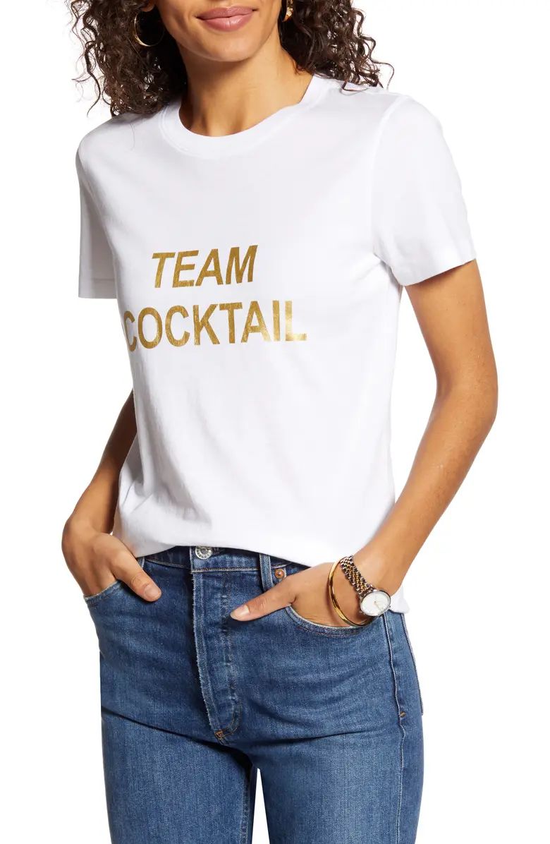 Team Cocktail Cotton Blend Tee | Nordstrom