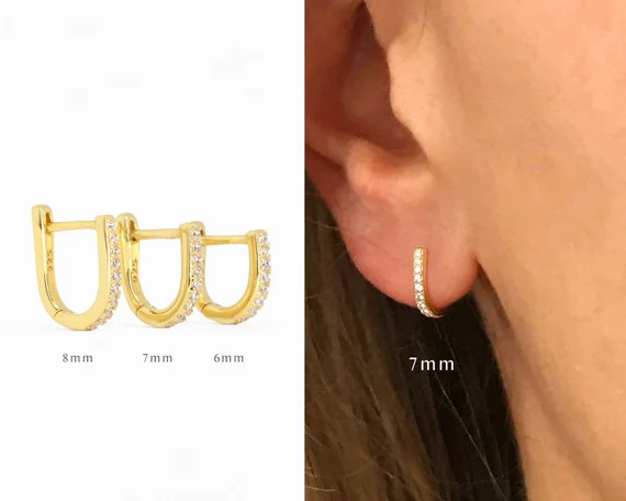 Huggie Earrings • straight post hoops • small hoop earrings • dainty hoops • huggie hoop ... | Etsy (US)