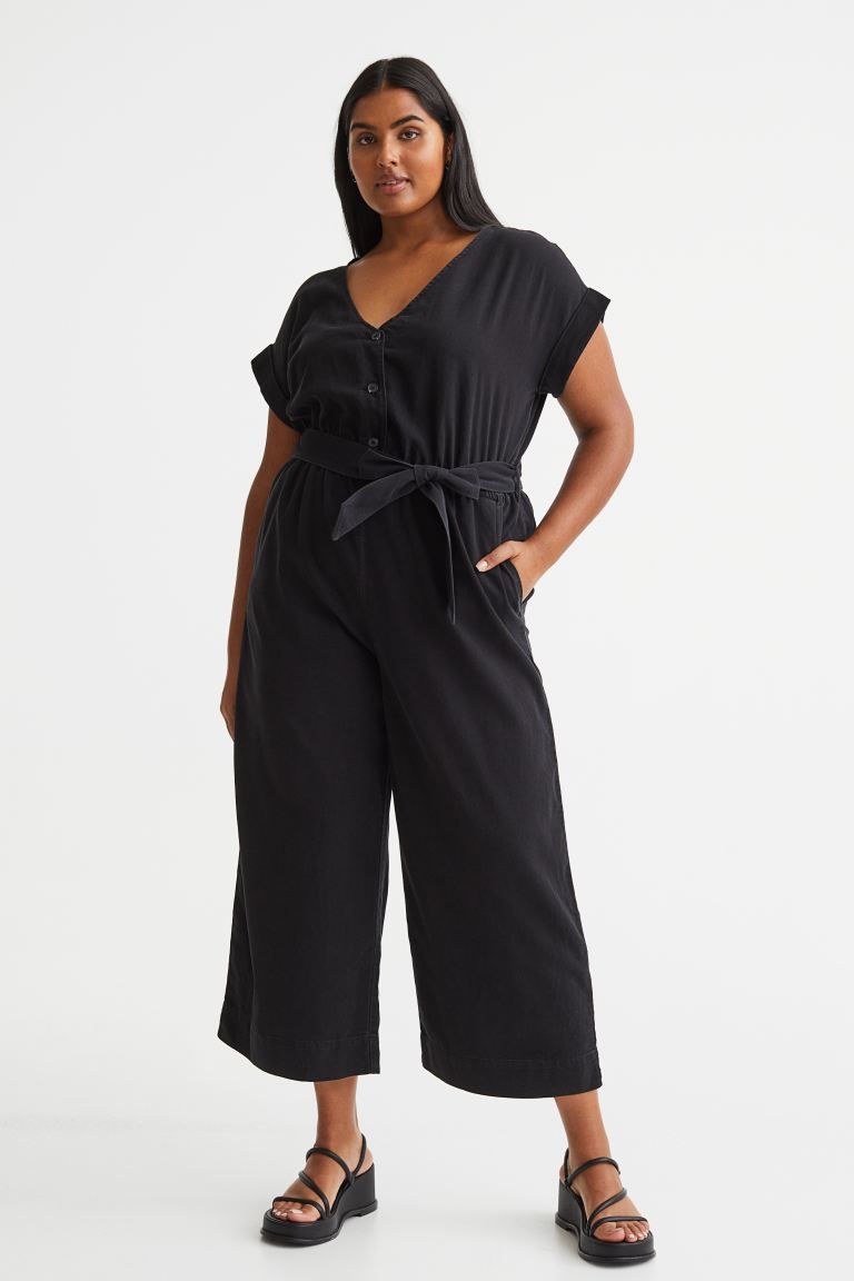 H&M+ Denim V-neck Jumpsuit | H&M (US)