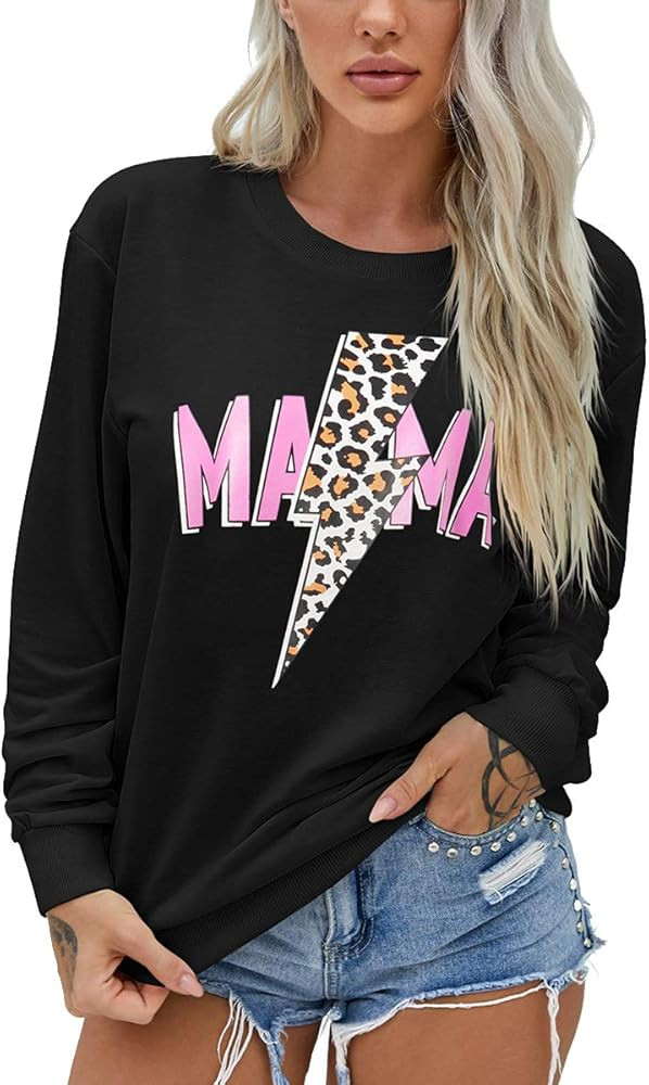 DOULAFASS Women Pullover Long Sleeve Tie Dye Casual Sweatshirts Crop Top | Amazon (US)