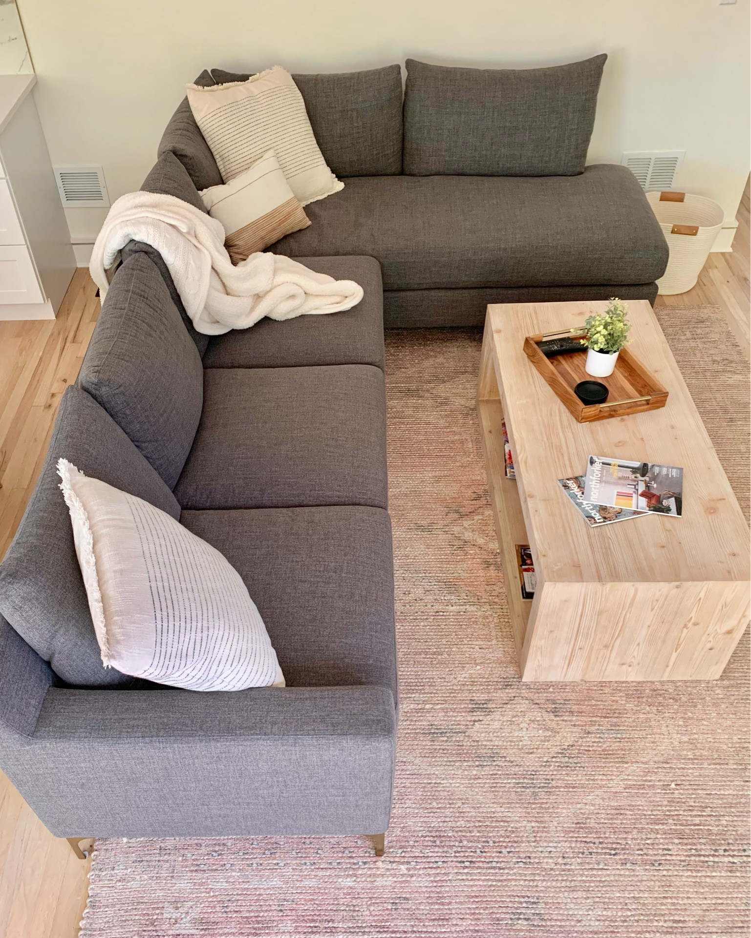 The best sectional sofa brand! You can customize your size; length width and depth, number of seats, fabric, filling and legs! Truly amazing how perfect this fit and easy to order online! Mine is in fabric color Charcoal and super comfortable as well!

Living room
Couch
Coffee table
Wood table
Area rug
Wool jute chenille rug
Pottery barn
West elm
Interior define
Baskets
L shaped couch
Chaise
Custom

#LTKstyletip #LTKfamily #LTKhome