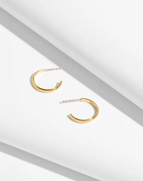 Delicate Collection Demi-Fine 14k Plated Small Hoop Earrings | Madewell