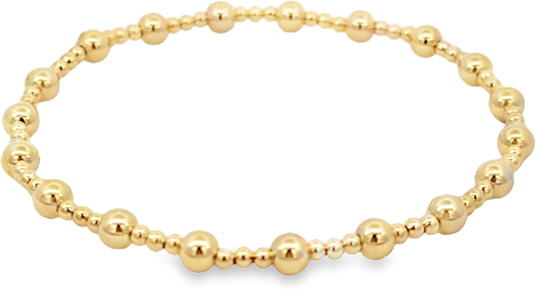 Anela 14Kt Gold Filled Beaded Bracelet for Women – Tarnish-Free Waterproof Dainty Jewelry, Stac... | Amazon (US)