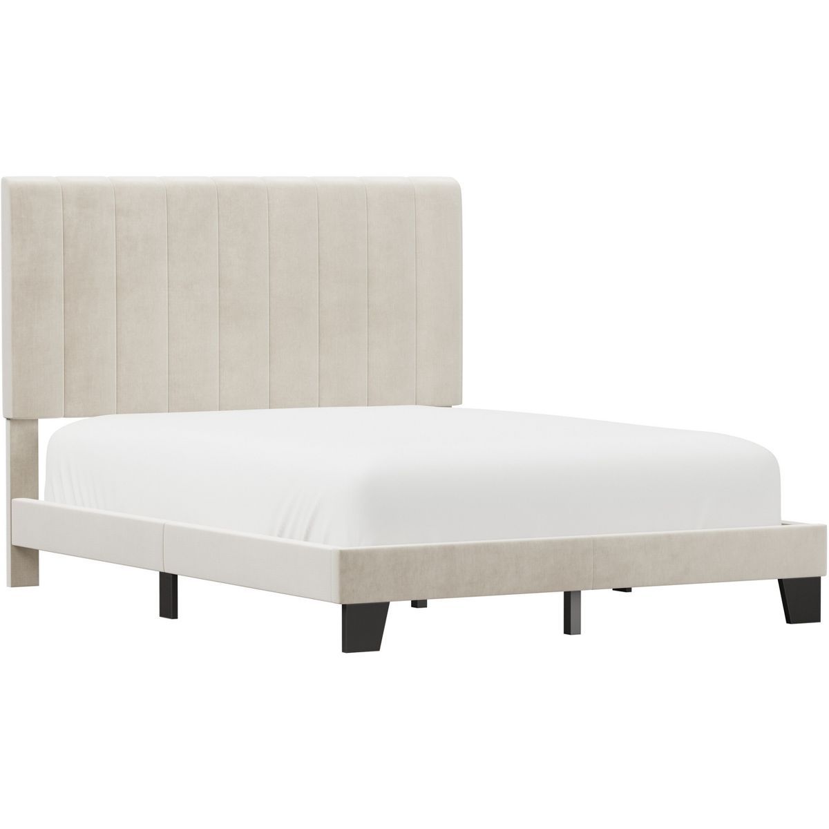 Queen Crestone Upholstered Adjustable Height Platform Bed Cream - Hillsdale Furniture | Target