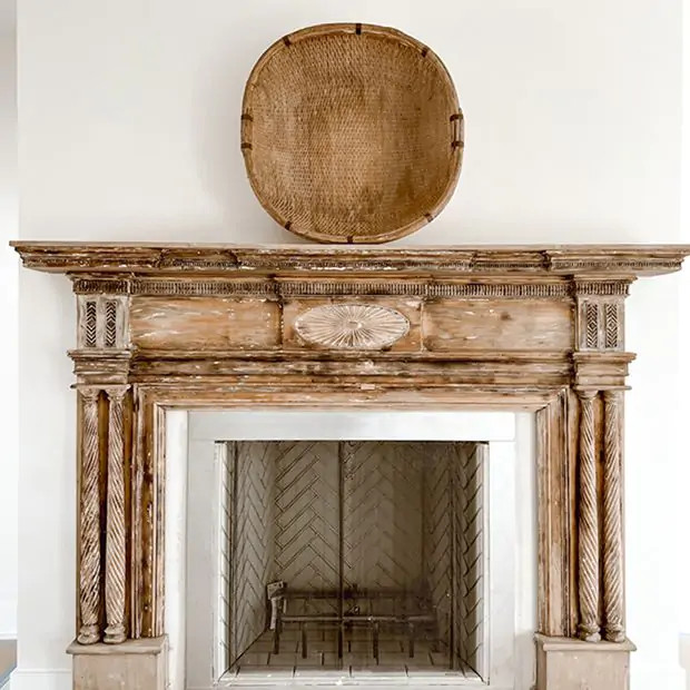 LARGE Woven Decorative Harvest Basket | Antique Farm House