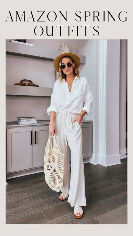 Comment LINKS below & I will DM you details for all of these Amazon outfits! SUCH good finds! 
Outfit #1 Sized up to a medium, $40 for entire set
Outfit #2 BEST dang linen pants with pockets, sized up one size to a medium, the IDEAL summer shirt that comes in SO many colors and is SO perfect, fits TTS, wearing small 
Outfit #3 Scalloped Trim Boho Maxi Dress, comes in so many colors, fits TTS, wearing small 
Happy Shopping!
XO,
Lee Anne 

#LTKSeasonal #LTKstyletip #LTKfindsunder50