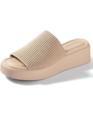 Leevar Platform Sandals for Women - Soft Memory Foam Padded Platform Wedges Sandals - Womens Back... | Amazon (US)