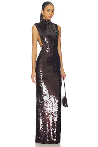 Camila Coelho Amara Gown in Mahogany from Revolve.com | Revolve Clothing (Global)
