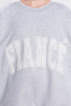 FIANCE SWEATSHIRT GREY/WHITE | The Bar