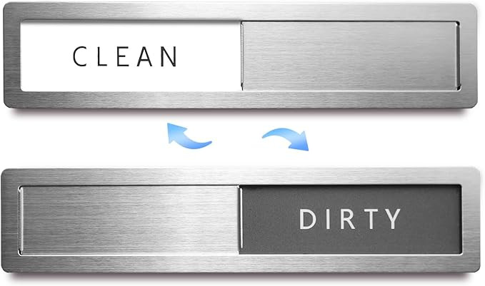 Dishwasher Magnet Clean Dirty Sign Premium Stainless Steel Clean Dirty Magnet for Dishwasher Non-... | Amazon (US)