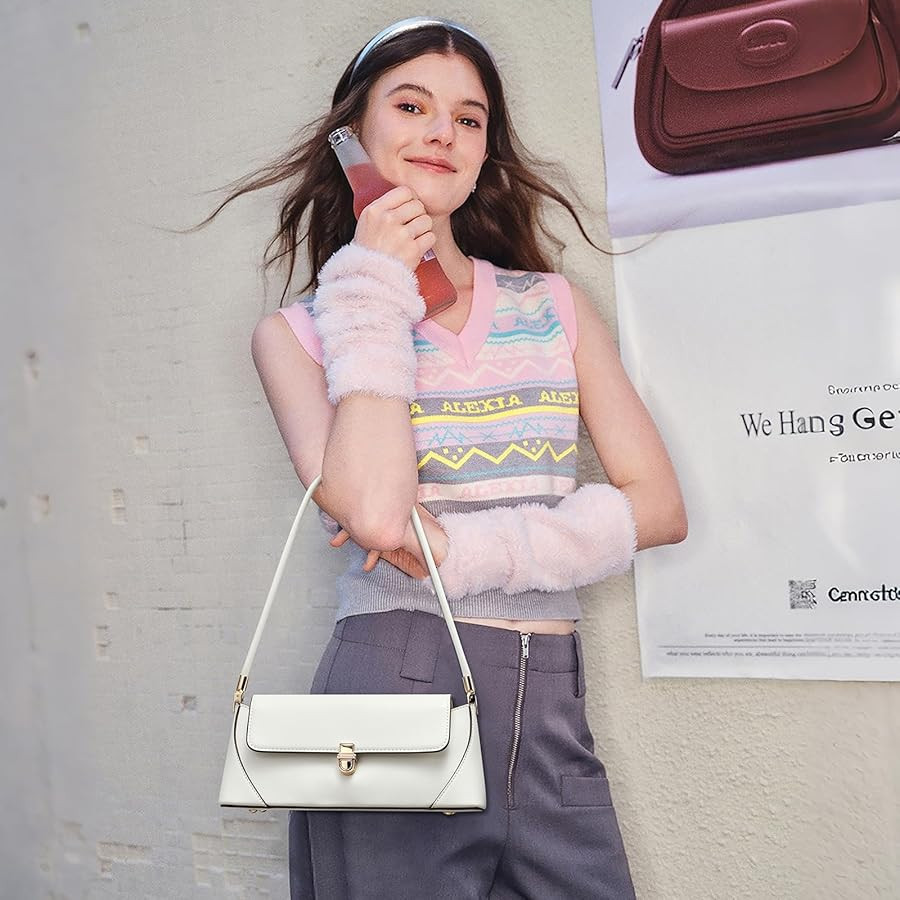 Keyli Vintage Shoulder Bag for Women Retro Classic Handbag Cute Small Purse Fashion Leather Mini ... | Amazon (US)