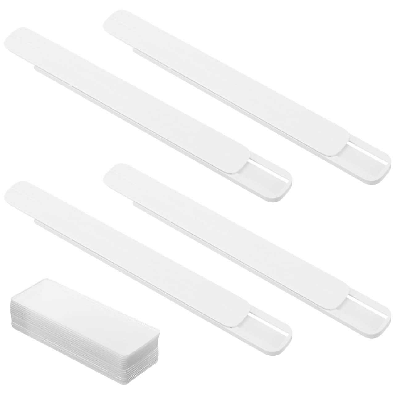 4pcs Adhesive Pull Out Drawers Sliders Self-Adhesive Drawer Organizer Rails Cabinets Basket Botto... | Amazon (US)