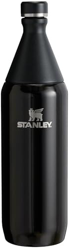 Stanley All Day Slim Bottle 34 OZ | Twist off Lid with Leakproof Seal | Slim Design for Travel & Gym | Insulated Stainless Steel | BPA-Free | Black | Amazon (US)