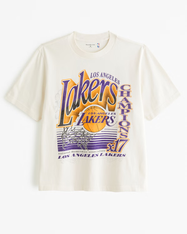 Los Angeles Lakers Vintage-Inspired Graphic Tee | Abercrombie & Fitch (US)