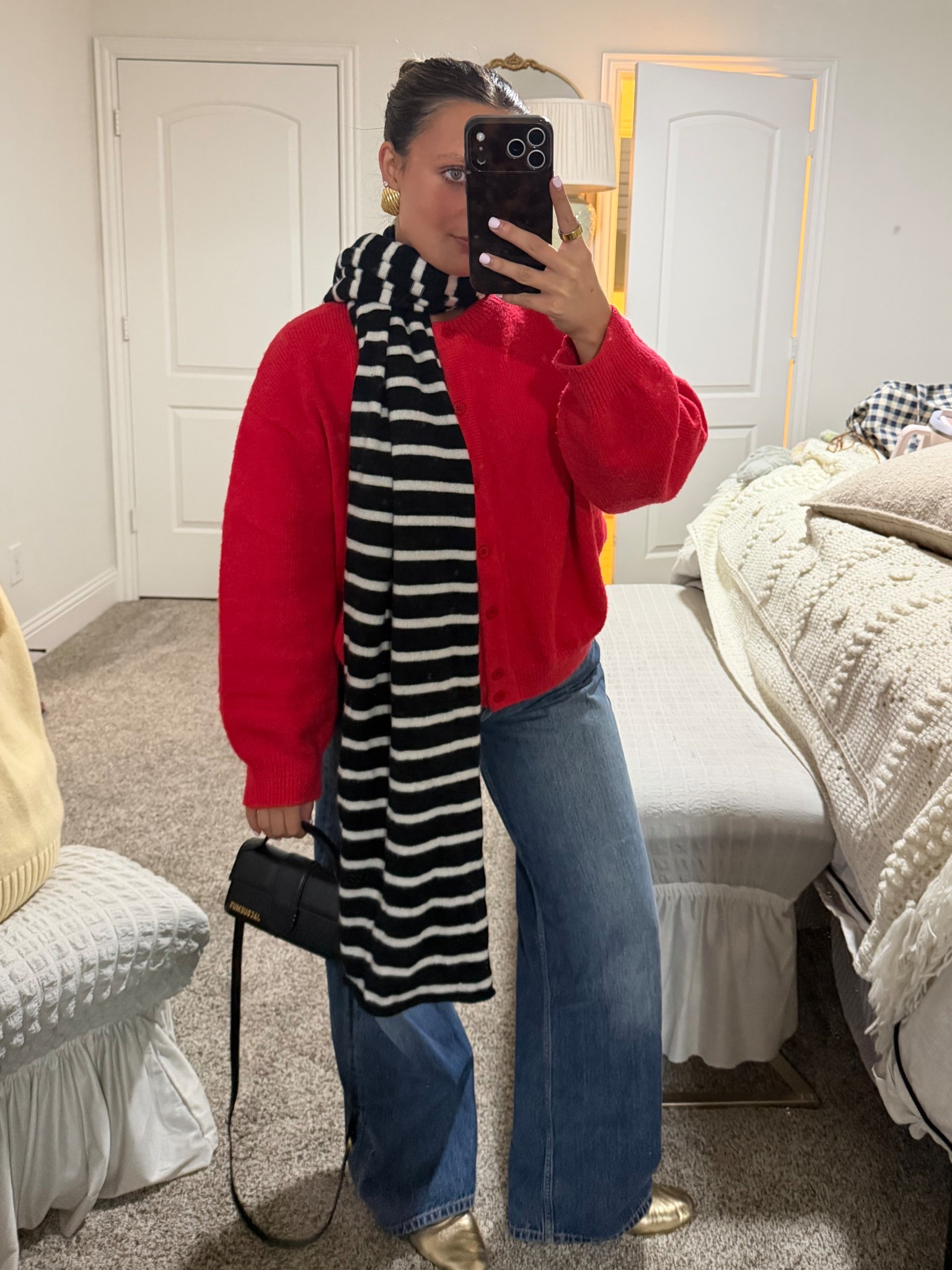 Sweater & shoes on sale!!!!!
Valentine’s Day winter outfit ❣️
-valentines sweater under $100 ! 
-Valentine’s Day attire , date night look
Stripes / scarf / valentines 

#LTKFindsUnder100 #LTKPetite #LTKgrwm