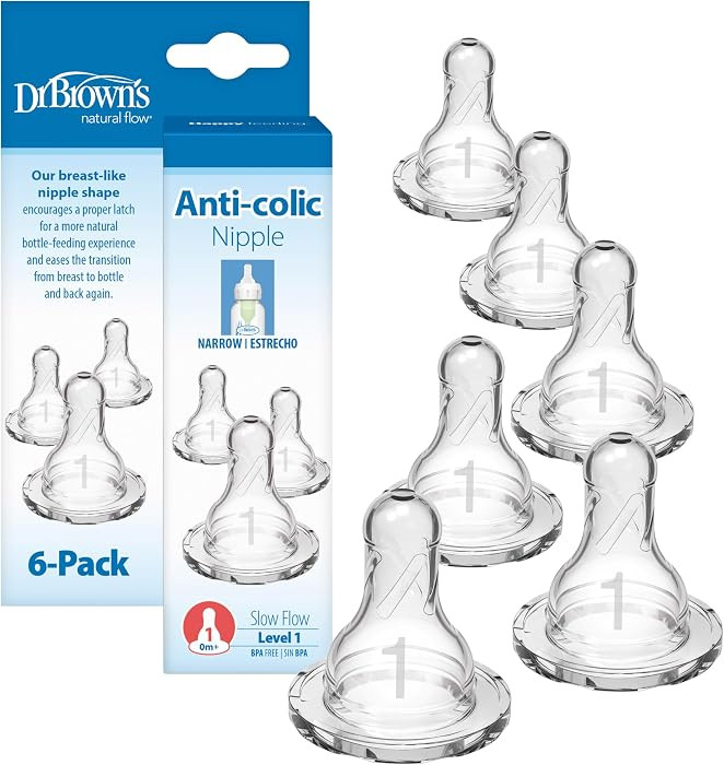 100% silicone nipples for Options+ Narrow baby bottles, slow flow rate for newborns | Amazon (US)