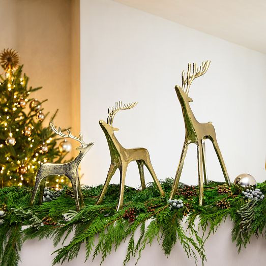 Metal Reindeer Objects - Brass | West Elm (US)