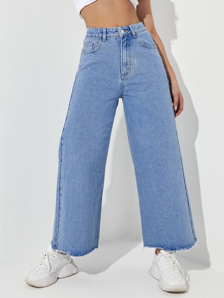 SHEIN EZwear High Waist Wide Leg Jeans | SHEIN