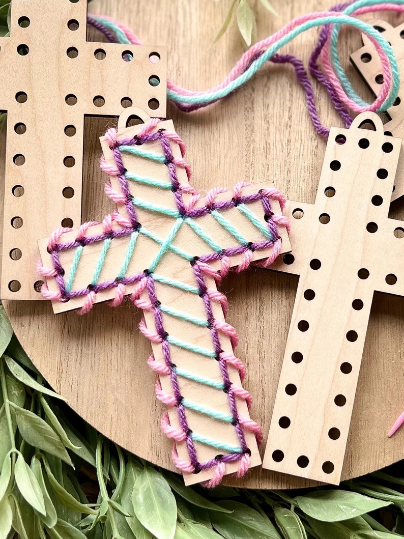 cross craft for kids, crafts for Sunday School, bulk kids crafts, sewing kit for kids, vacation b... | Etsy (US)