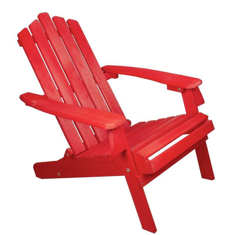 Northlight 36" Red Classic Folding Wooden Adirondack Chair | Target