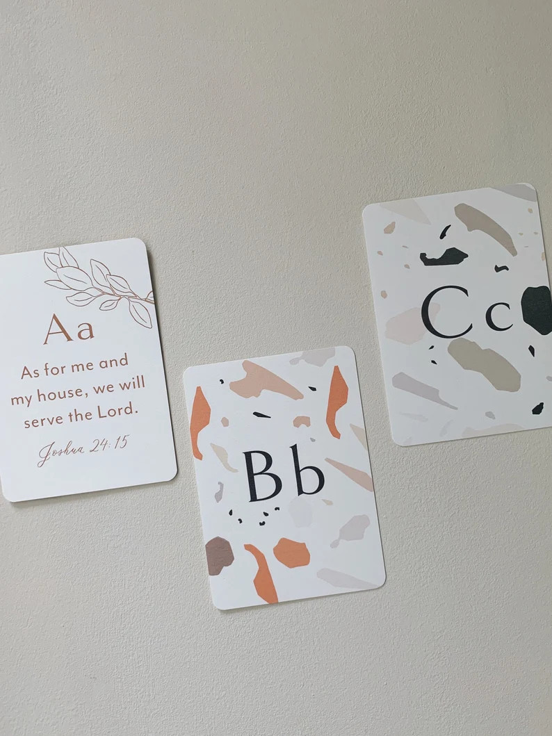 Scripture Cards ABC Bible Verse Cards Scripture Memory Flash - Etsy | Etsy (US)