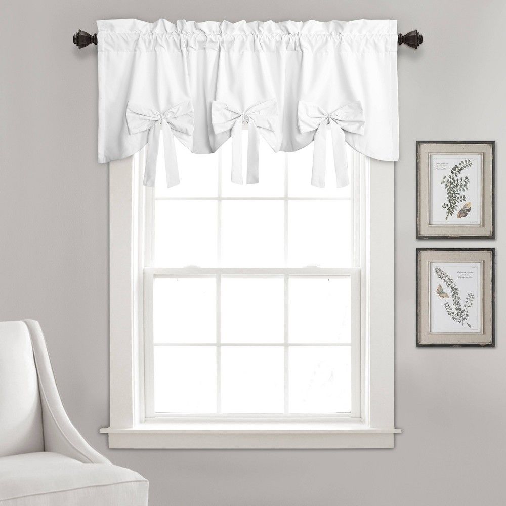 18""x52"" Melody Bow Valance White - Lush Décor | Target